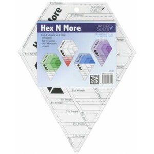 JAYBIRD Hex N More Ruler | Jewel Hexagon Triangle | Julie Herman of Jaybird Quilts | Quilting Ruler