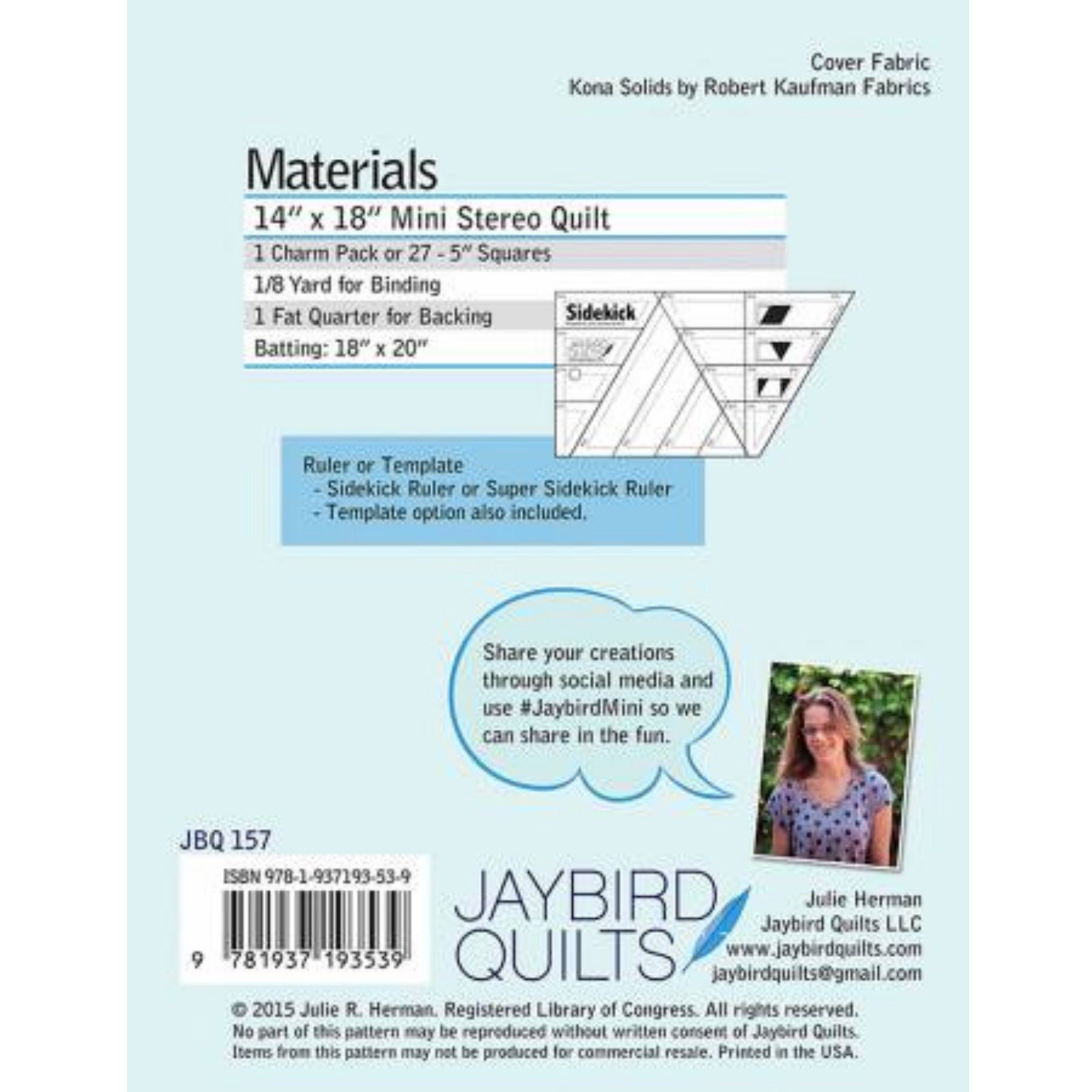 MINI STEREO Quilt Pattern Jaybird Quilts Julie Herman Etsy