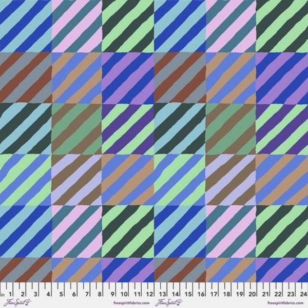 Regimental Ties in Blue | KAFFE FASSETT Collective | by FreeSpirit Fabric | PWGP189.BLUE | February 2022