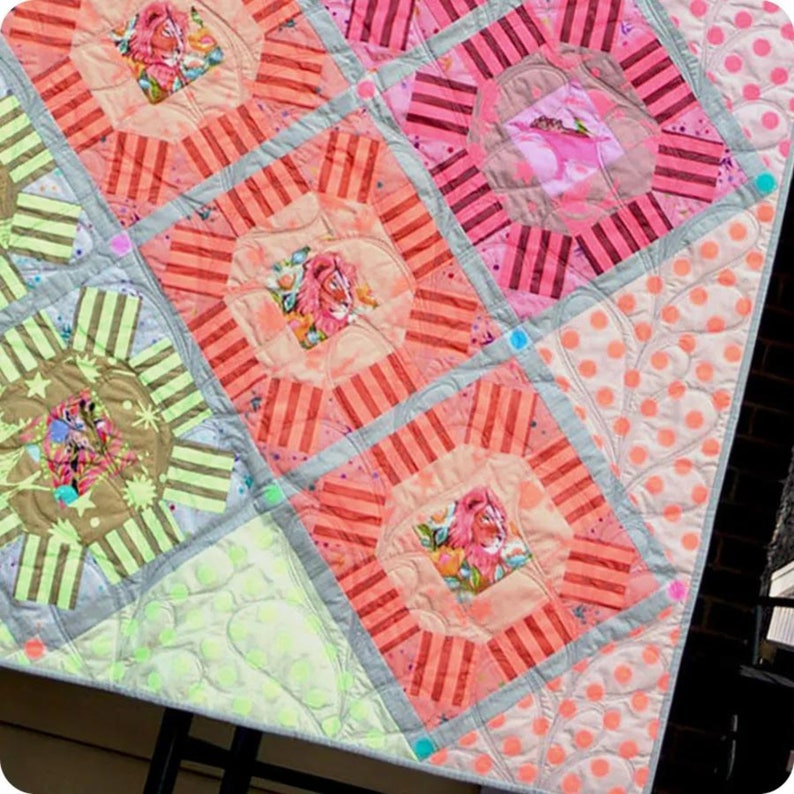 Star Cluster Quilt Kit Featuring Everglow by Tula Pink Etsy