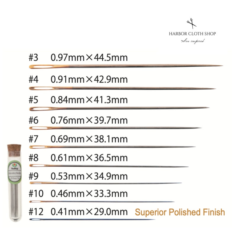 Tulip Embroidery Needles Assorted Sharp Tip Sizes 7 8 9 Etsy