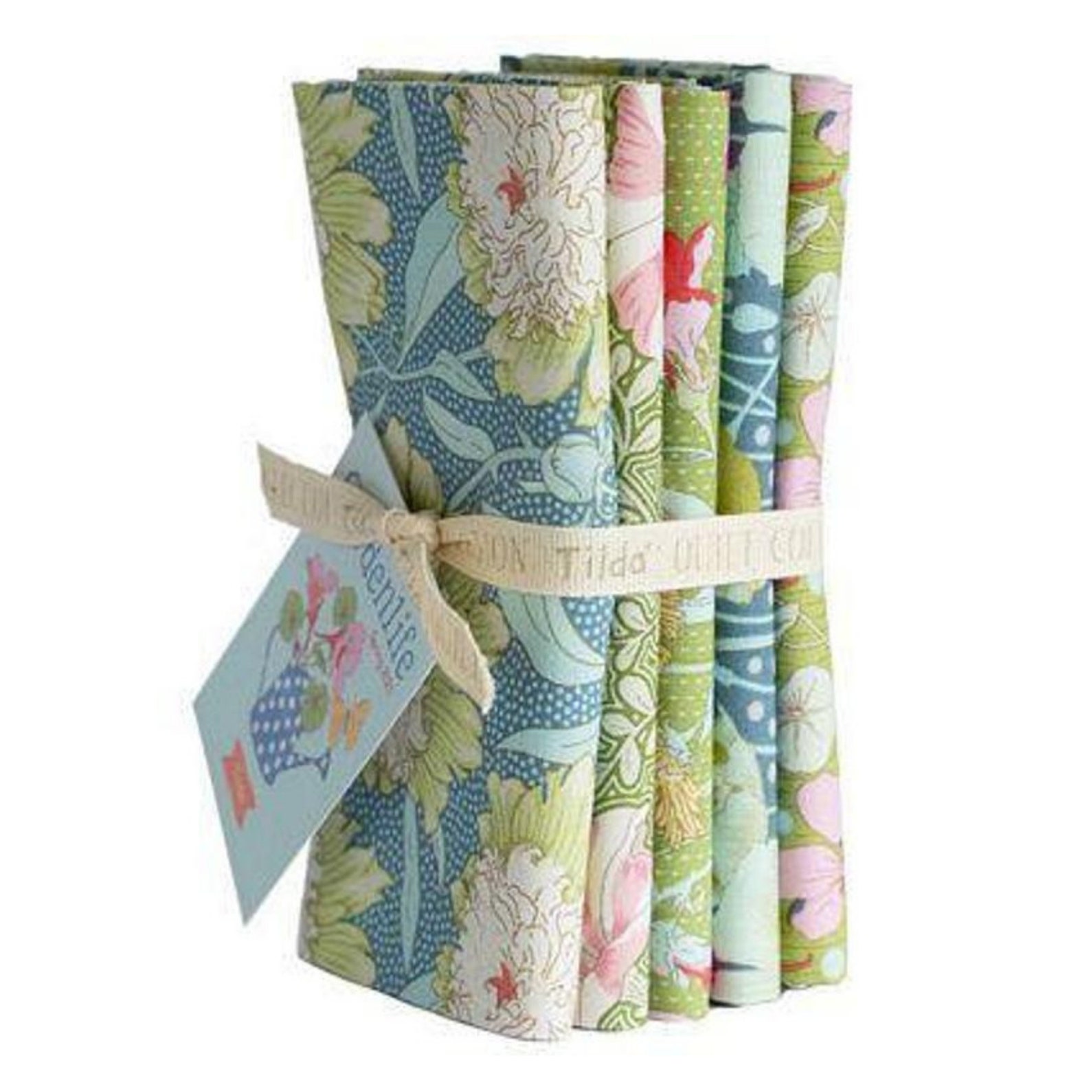 TILDA GARDEN LIFE 5 pc Fabric Fat Quarter Bundle Green and Etsy