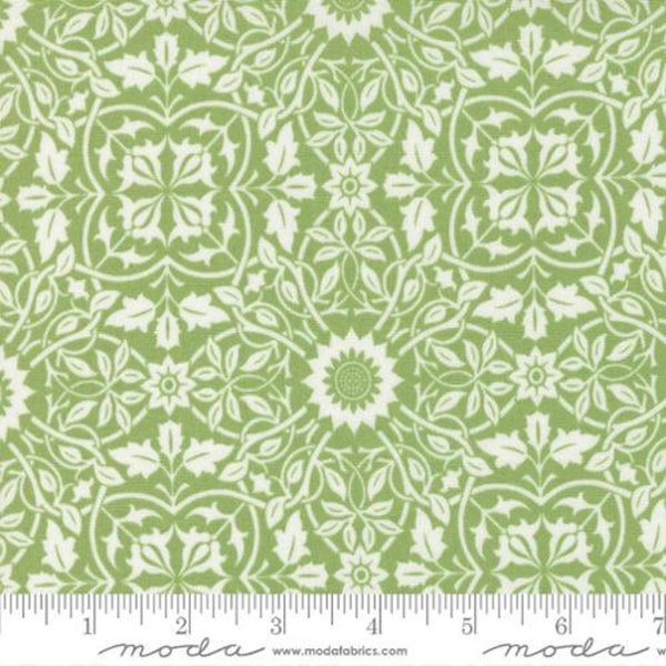 CHRISTMAS STITCHED by Fig Tree And Co for Moda Fabrics - Tapestry 20446-12 Pine - Cut Continuously