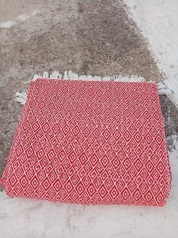 Blankets and Throws Colourful Handwoven Cotton Blanket Etsy