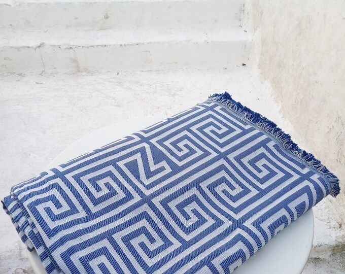 Greek Traditional Blankets and Throws Colourful Woven Cotton Etsy