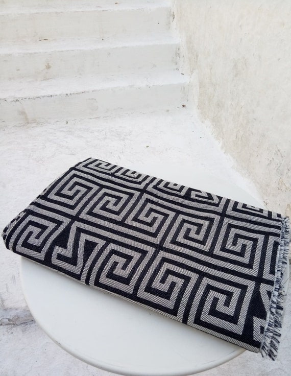 Greek Traditional Blankets and Throws Colourful Woven Cotton Etsy