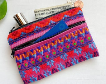 Coin Purse, Wallet purse, Make up mini bag, Mini Bag, Guatemalan purse, Multicolored bag, Jewelry Pouch, Pad Pouch, Gift for Her