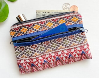 Coin Purse, Wallet purse, Make up mini bag, Mini Bag, Guatemalan purse, Multicolored bag, Bag with Compartments, Gift For Her