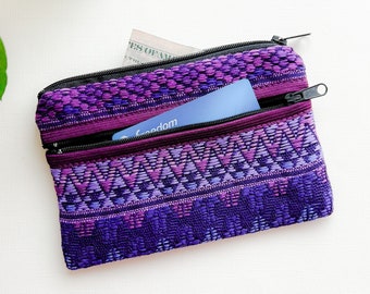 Coin Purse, Wallet purse, Make up mini bag, Mini Bag, Guatemalan purse, Multicolored bag, Jewelry Pouch, Zippered Pouch