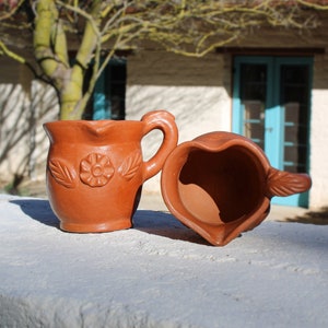 Heart Shaped Mug, Red Clay Cup, Red Clay Pottery, Handmade in Guatemala, Barro Rojo, Clay Ceramic, Taza Corazon, Barro Rojo Taza de Corazon