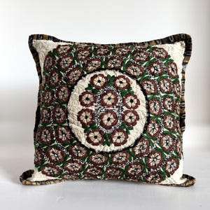 Vintage Guatemalan Huipil Pillow Cover: Handwoven Mayan Textile