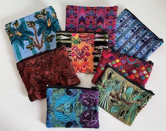 Handmade Embroidered Coin Purse: Guatemalan Textile Pouch