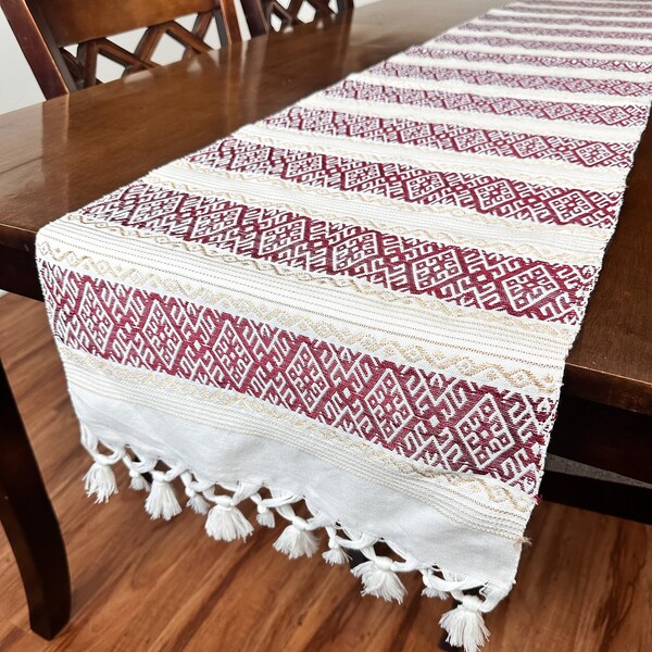 Table Runner textile, Guatemalan Table Runner, Multipurpose Textile Runner, Table decor, Home Decor, Pedal Loom Woven Runner