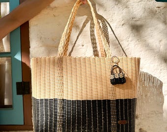 Handwoven Recycled Plastic Tote Bag | Artisan-Made in Guatemala | Lightweight ,Durable and Waterproof