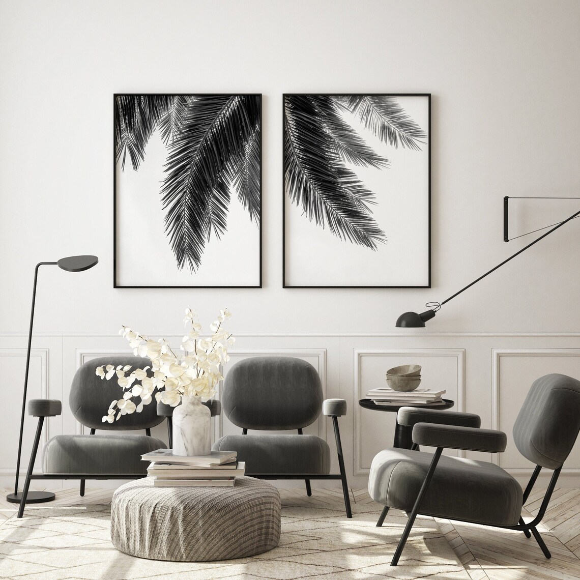 Palm Tree Print Set Printable Wall Art Home Download Print - Etsy