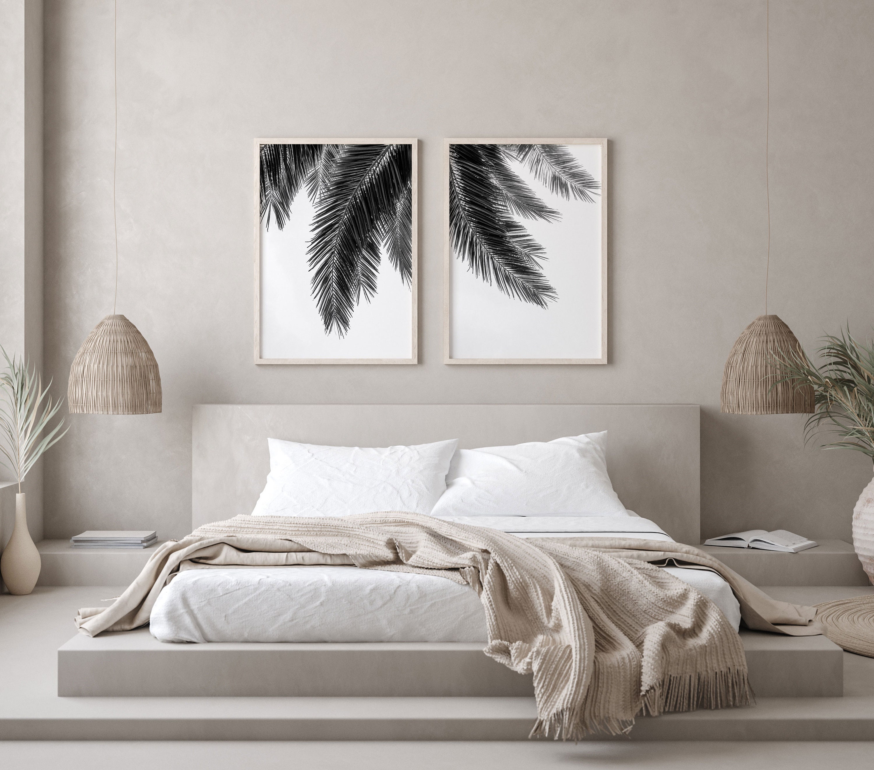 Palm Tree Print Set Printable Wall Art Home Download Print - Etsy