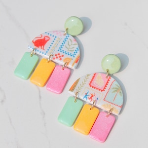 Clay Earrings | Summer Earrings | Beach Earrings | Vacation Earrings | Birthday Gift | Gift for Friend | Gift for Mom | Gift for Daughter