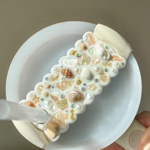Beach Seashell Stanley Cup Topper – Ocean-Inspired Shell Lid Topper for 30/40 oz Stanley, Coastal Aesthetic Accessories, Beach Gift for Her