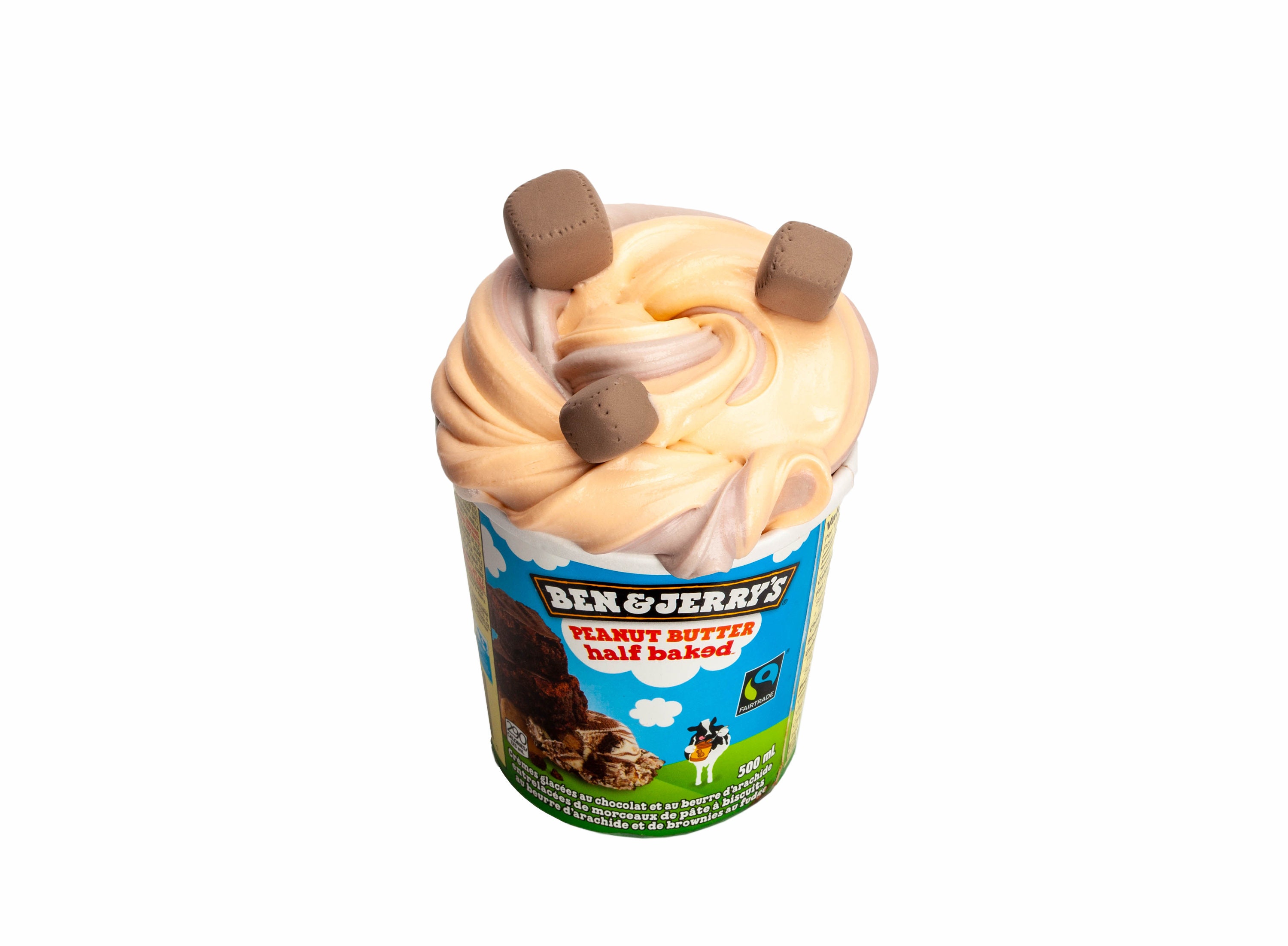 Ben And Jerry's Peanut Butter Half Baked Creamy Ice cream ...