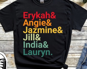 Erykah Angie Jazmine India Lauryn Retro Sunset Soul Music T-Shirt
