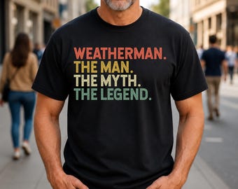 Camiseta divertida retro vintage de meteorólogo: El hombre mito leyenda