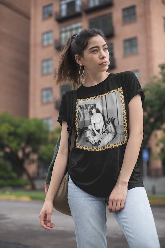 ベティ・ペイジのヒョウ柄シャツ、バニー・イェーガー、ヴィンテージ 