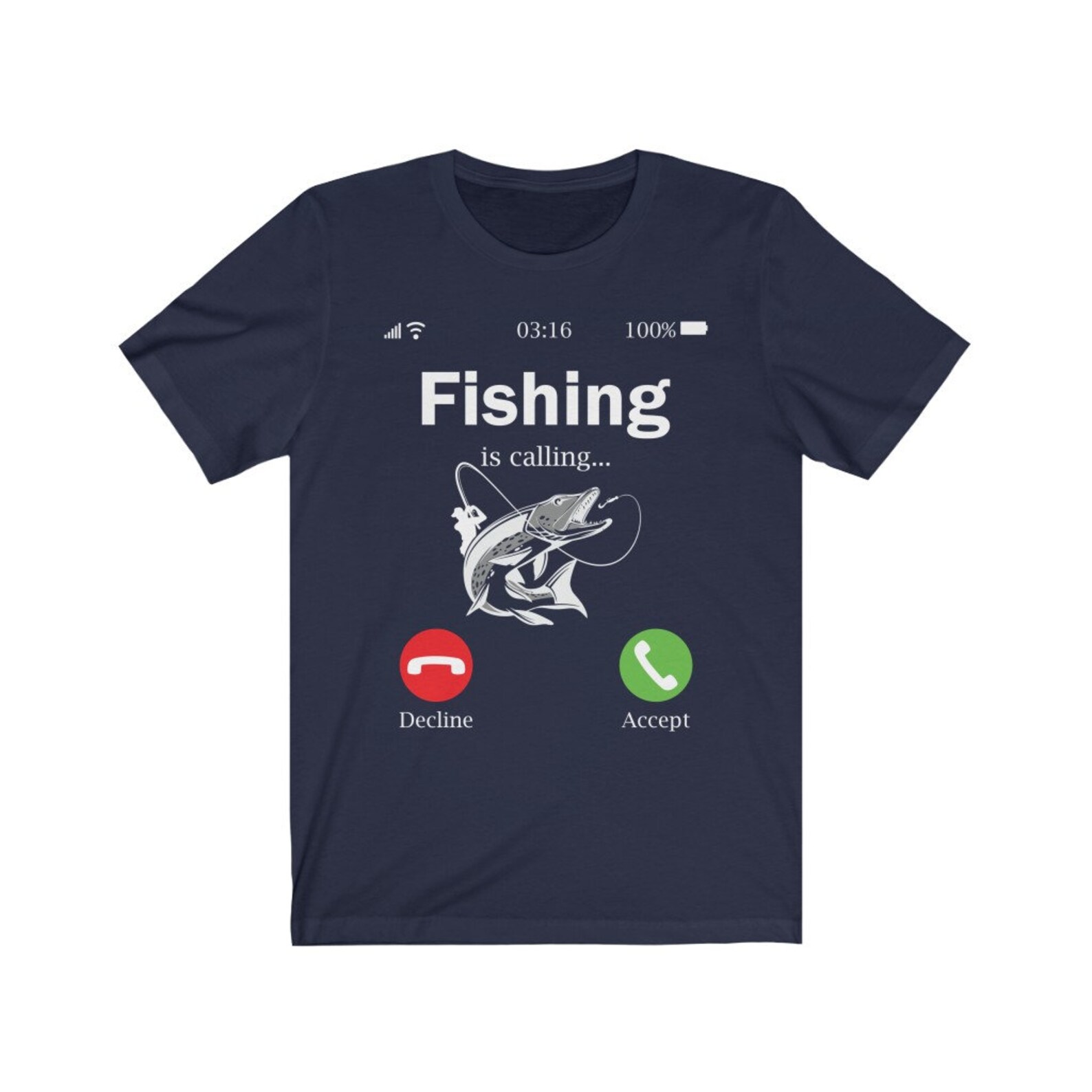 Fishing Is Calling TShirt Father's Day Fishing Gifts Etsy