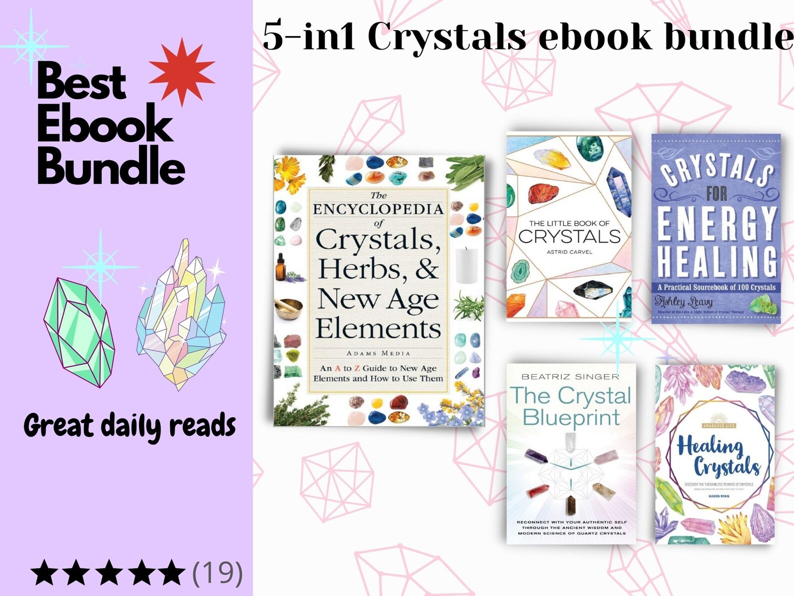 Crystal Book 5in1 ebook bundle The Encyclopedia of crystals Etsy