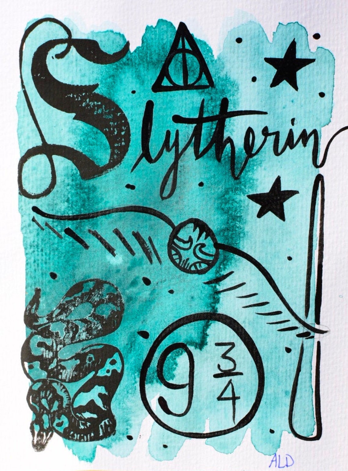 Slytherin Wall Art | Etsy