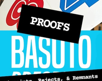 Graphic Designer Gift, Basuto Font PRINTERS PROOFS - 6x8" Misprints, Rejects, Remnants. Less than perfect but still cool prints on a budget!