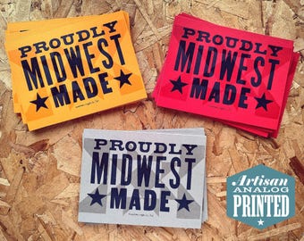 Midwest Gift, Letterpress Print, Decor, Typography Wall Art, Ohio Gift, Indiana Gift, Tennessee gifts, Michigan Gifts, Graphic Designer
