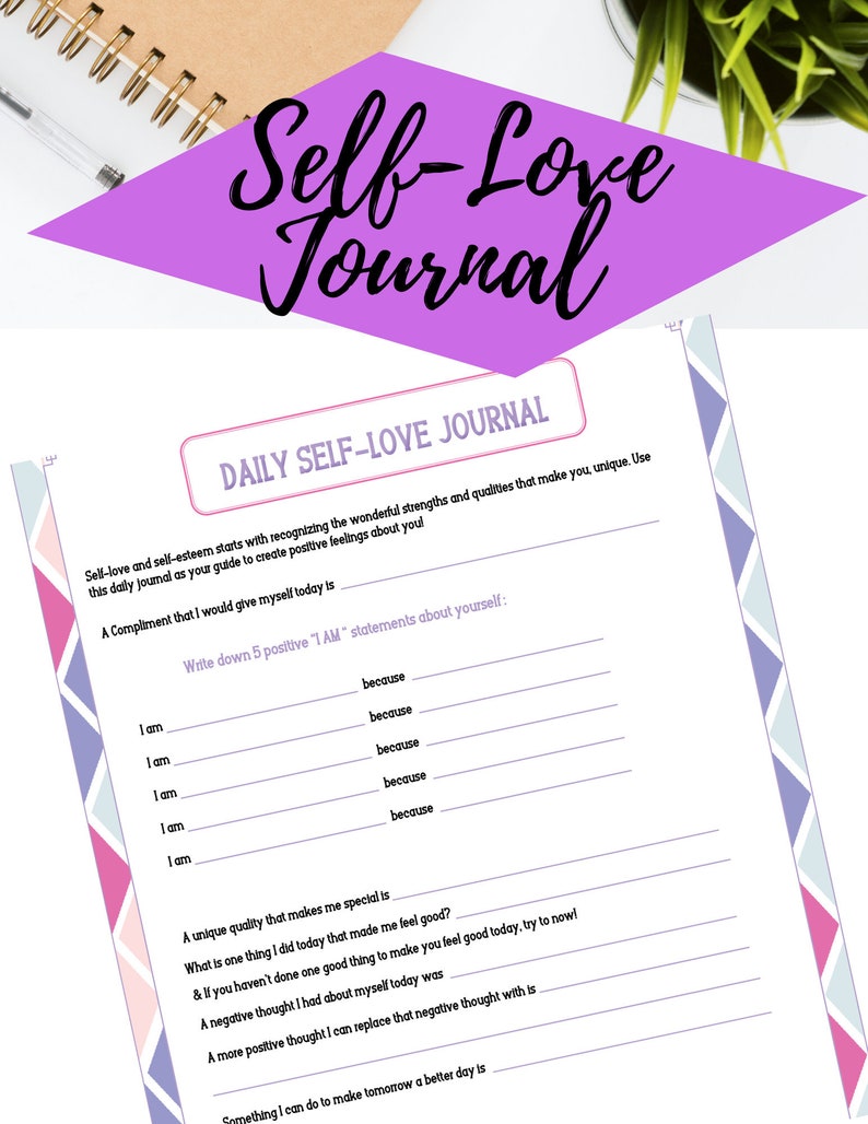 Self-love Daily Printable Journal - Etsy