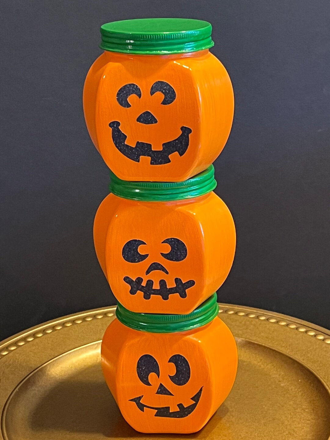 Jackolantern Pumpkin Canisters Etsy