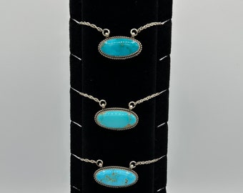 Kingman Turquoise Oval Necklaces/ Sold Individually/ CJP7