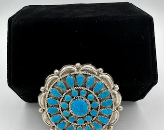 Kingman Turquoise Brooch