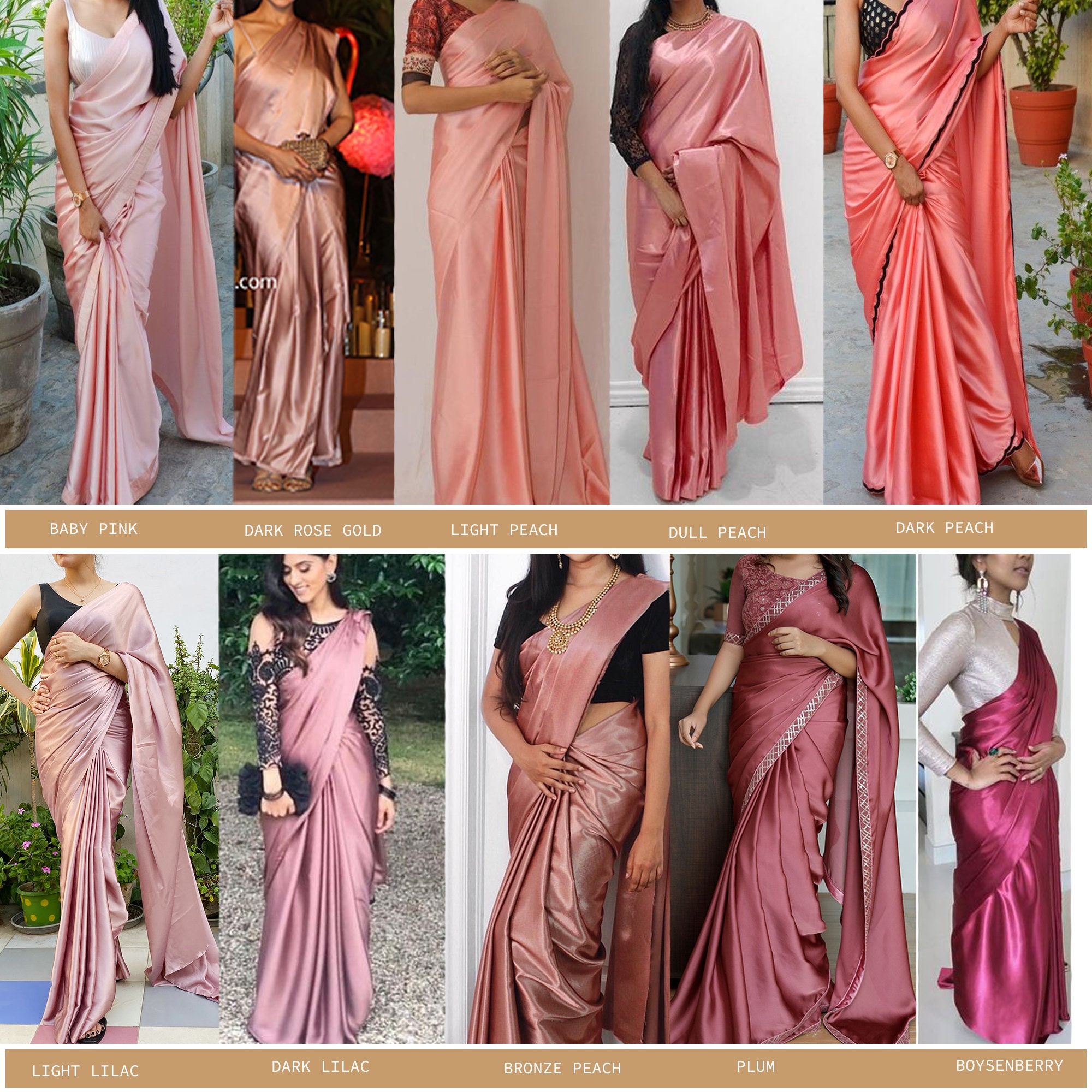 Designer Satin Silk Saree Endless Color 