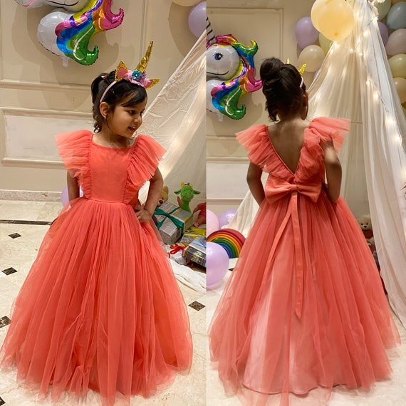 Girl Formal Dress Ball Gown 3d Flower Lace Embroidered Dress - Temu Poland