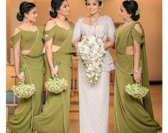 Bridesmaid saree jacket sales