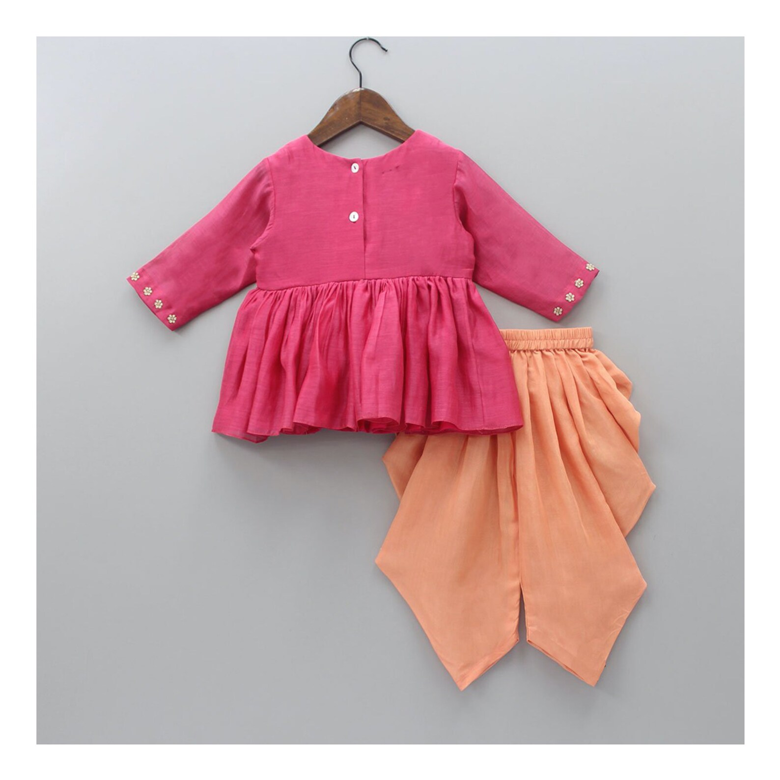 peplum top with dhoti pants