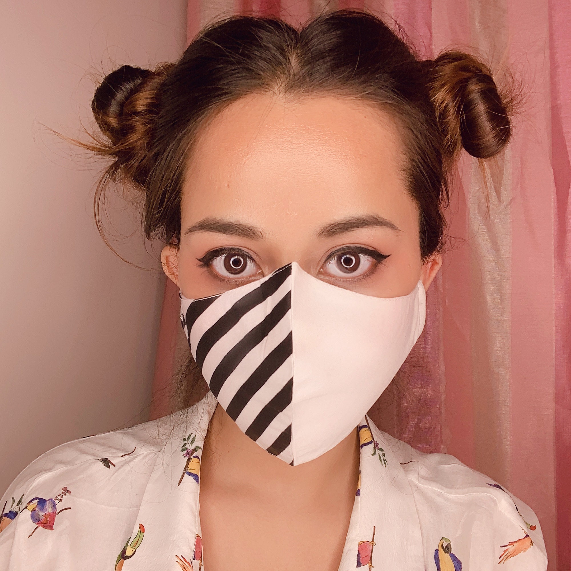 Black and white Stylish Face Mask Ready to Ship Reusable Etsy
