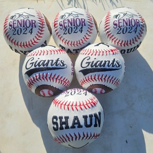 Personalized Baseball Fathers Day Gift Embroidered Baseball Senior Gift End of Season Gift Coach Gift Team Award Wedding Birth Announcement