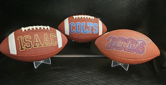 Personalized Embroidered Football Keepsake: Custom Football Gift