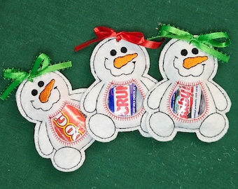 Snowman Treat Bag Christmas Goodie Bags Classroom Gift Bags Unique Goodie Bag Cash Holder Candy Holder Holiday Gift Bag Teacher Gift
