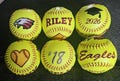 Personalized Embroidered Softball, Custom Team Gift