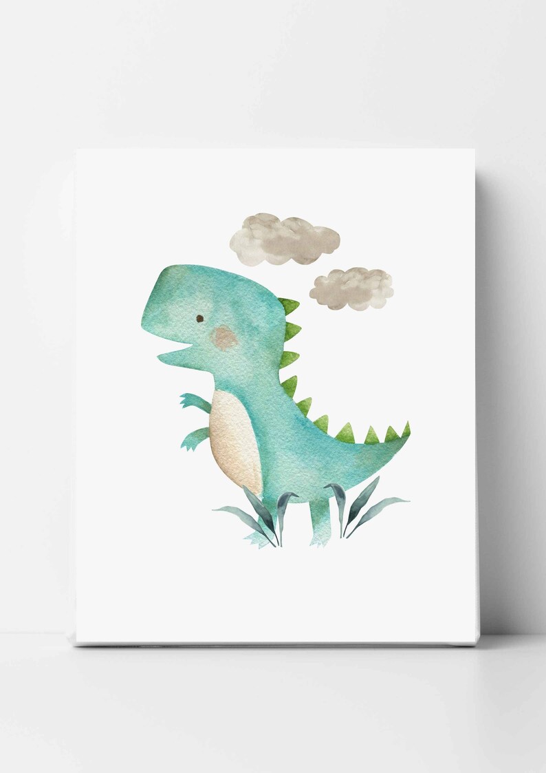 Dinosaur Nursery Print Set of 3 Printable Wall Art Nursery | Etsy