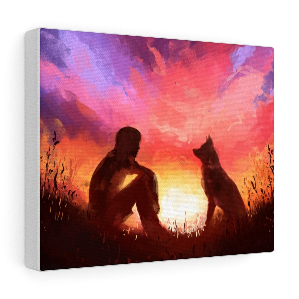 Mans Best Friend Painting canvas Etsy
