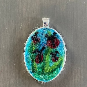 Ladybugs Pendant: Charley Harper Inspired