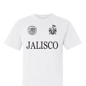 Jalisco Mex. State White T-shirt 100% cotton / mens / hombres / la Patria / Orgullo Mexicano / estados de mexico