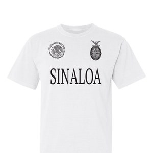 Sinaloa Mex. State White T-shirt 100% cotton / mens / hombres / la Patria / Orgullo Mexicano / estados de mexico