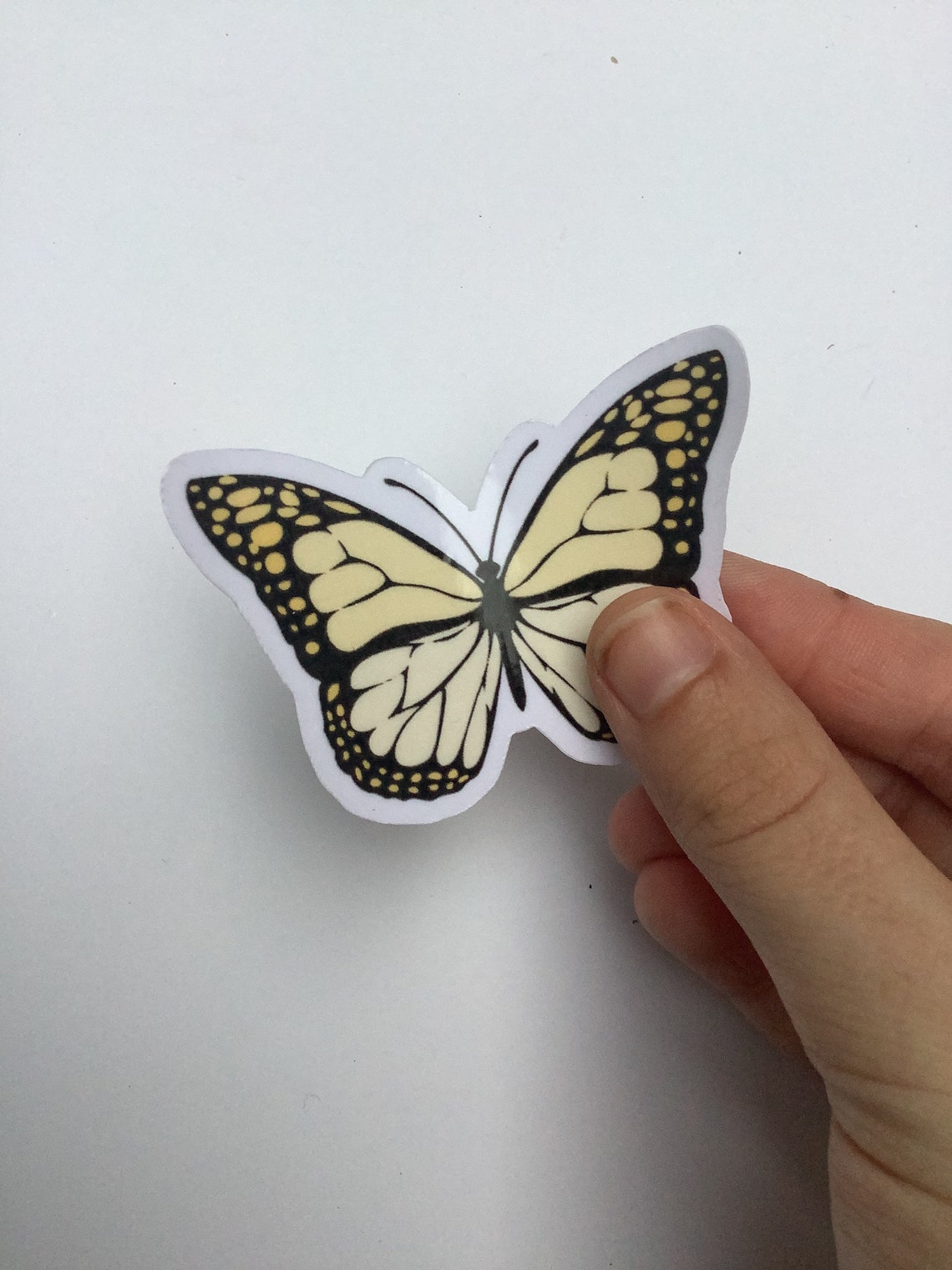 Yellow butterfly sticker Yellow butterfly yellow sticker Etsy